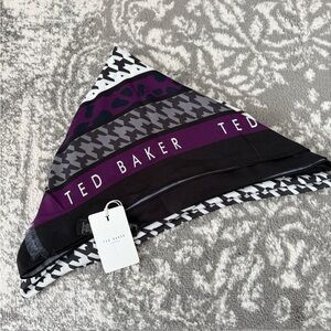Ted Baker Black and White Houndstooth Scarf
